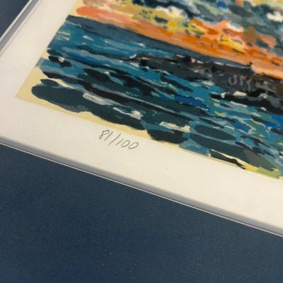 Signed Numbered Print Sea Scape Framed by MARCO SASSONE 81/100