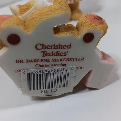 Four Collectible Cherished Teddies Teddy bears Some are Members only figures!