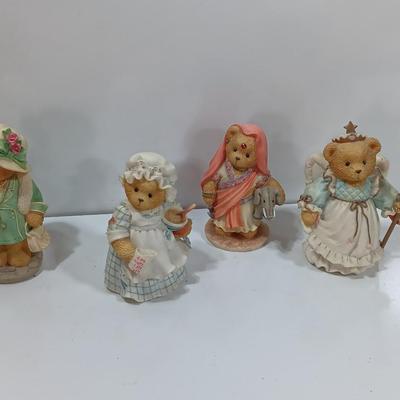 Four Collectible Cherished Teddies Teddy bears Some are Charter Members only figures!