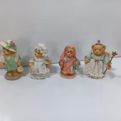 Four Collectible Cherished Teddies Teddy bears Some are Charter Members only figures!