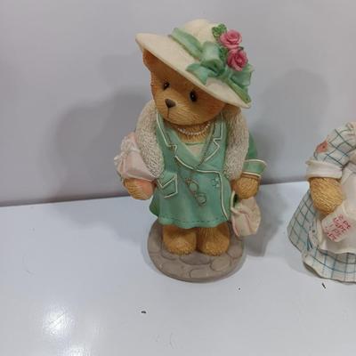 Four Collectible Cherished Teddies Teddy bears Some are Charter Members only figures!