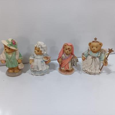 Four Collectible Cherished Teddies Teddy bears Some are Charter Members only figures!