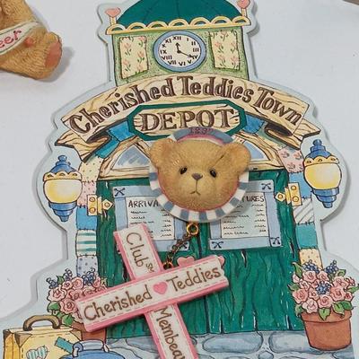 Cherished Teddies members pins and magnets.
