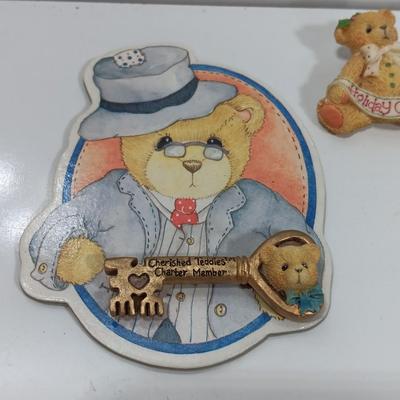 Cherished Teddies members pins and magnets.
