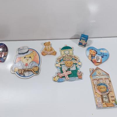 Cherished Teddies members pins and magnets.