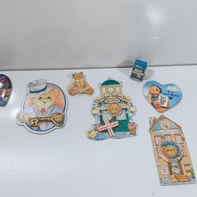 Cherished Teddies members pins and magnets.