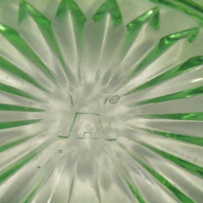 Vintage Hazel Atlas Uranium Glass Bowl with Ruffled Edge- Approx 8 3/4