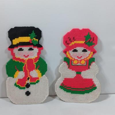 Snowman and Snowwoman Snow spouses
