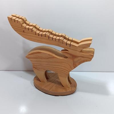 Wooden deer with Antler card holders