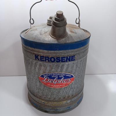 Vintage Delphos Kerosene Can Quality galvanized ware