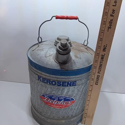 Vintage Delphos Kerosene Can Quality galvanized ware