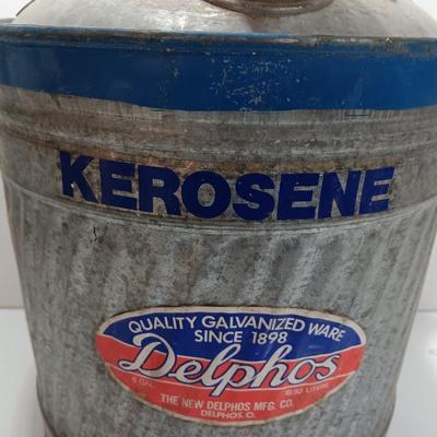 Vintage Delphos Kerosene Can Quality galvanized ware