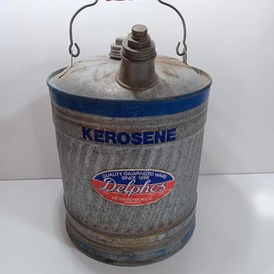 Vintage Delphos Kerosene Can Quality galvanized ware