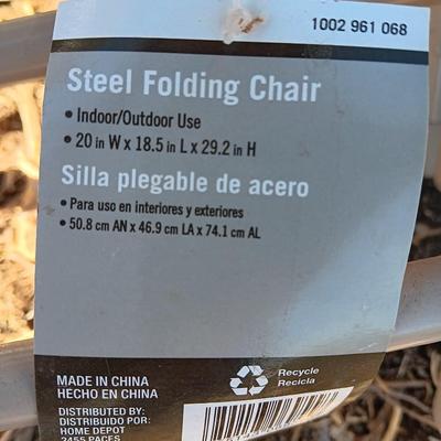 Set of 4 steel folding chairs