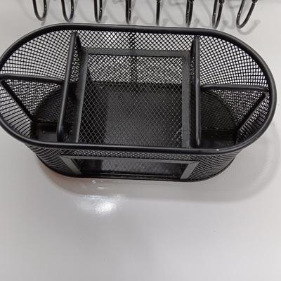 Two black Desk organizers