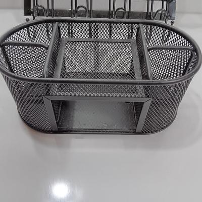Two black Desk organizers