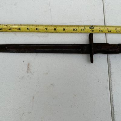 Antique M1898 Spanish American War U.S. Krag Jorgensen Bayonet, Dated 1898 w/ U.S. Marking