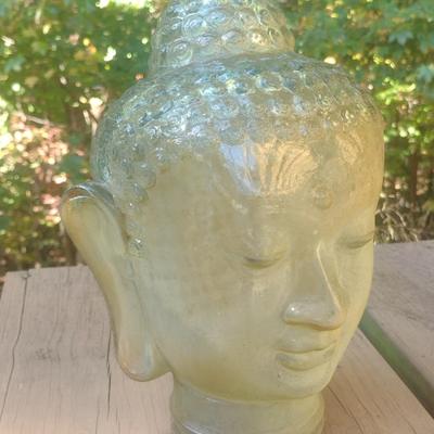 Transparent Glass Buddha Head