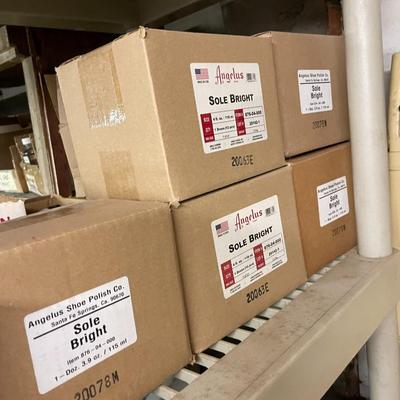 Shelf 71 Inventory Mink Oil Wands, Shoe Black, Red, White, Angelus Paint Markers and More