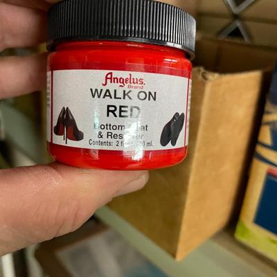 Shelf 71 Inventory Mink Oil Wands, Shoe Black, Red, White, Angelus Paint Markers and More