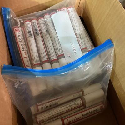 Shelf 71 Inventory Mink Oil Wands, Shoe Black, Red, White, Angelus Paint Markers and More