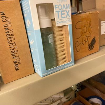 Shelf 71 Inventory Mink Oil Wands, Shoe Black, Red, White, Angelus Paint Markers and More