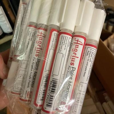 Shelf 71 Inventory Mink Oil Wands, Shoe Black, Red, White, Angelus Paint Markers and More