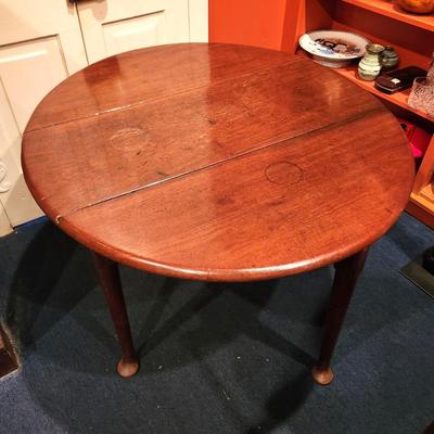 Lot #214  Antique Drop Leaf Table - good working condition