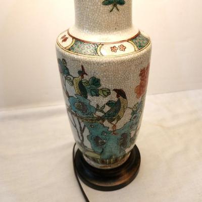 Lot #217  Vintage Table Lamp - Chinese Design - Pagoda Shade