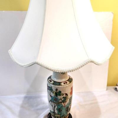 Lot #217  Vintage Table Lamp - Chinese Design - Pagoda Shade