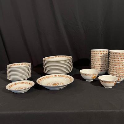 Tatung Taiwan Floral Gold Estate Porcelain China 10+ Person Setting (DR-RG)