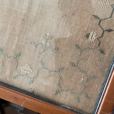 Antique Framed Embroidery Sampler