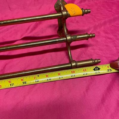 Brass triple towel rod