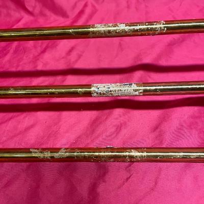 Brass triple towel rod