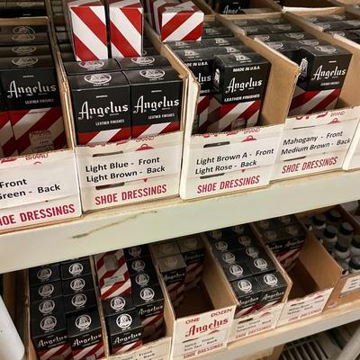 Shelf 72 Inventory Angelus Shoe Dye 200+ Bottles