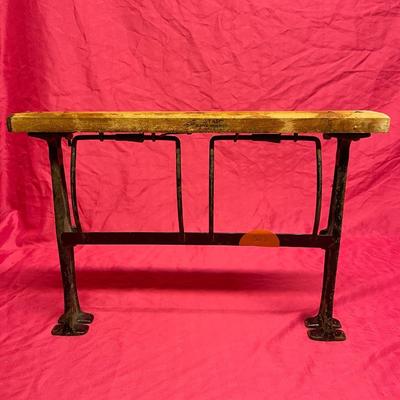 Vintage butcher block paper cutter