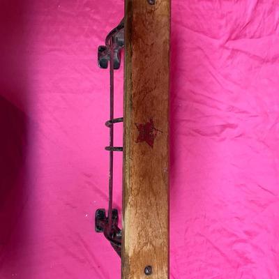Vintage butcher block paper cutter
