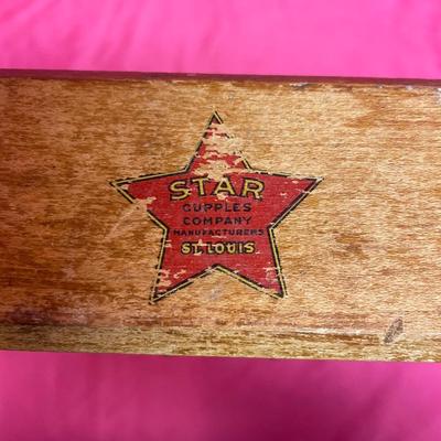 Vintage butcher block paper cutter