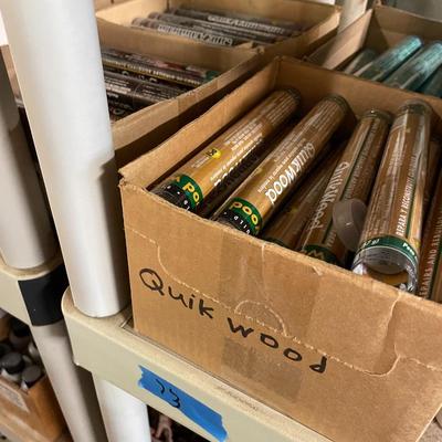 Shelf 73 Inventory Quick Wood Epoxy Putty 100+ Units