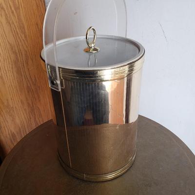 Vintage ice bucket gold color