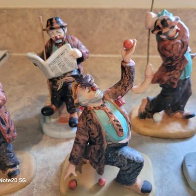 Lot 6 Emmett Kelly figurines