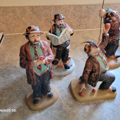 Lot 6 Emmett Kelly figurines