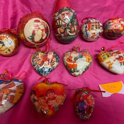 Paper mache ornaments