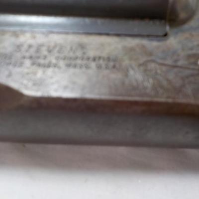 S/S 20 gauge shot gun / Stevens Arms, est. $150 to $300.