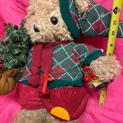 Bear with Christmas tree