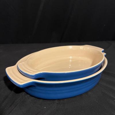 Two Le Crueset Plus Chantal Au Gratin & Casserole Bakeware (K-RG)