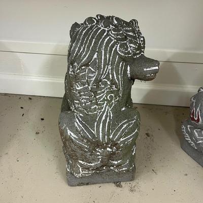 Two Cement Foo Dogs (G-MG)