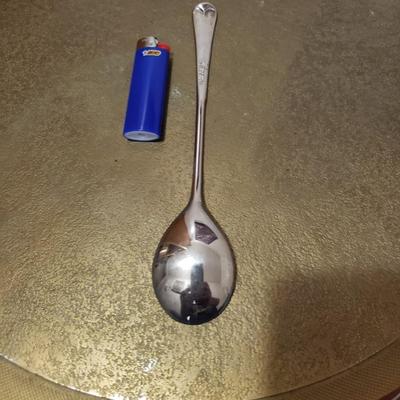 large silver plate spoon made in Italy