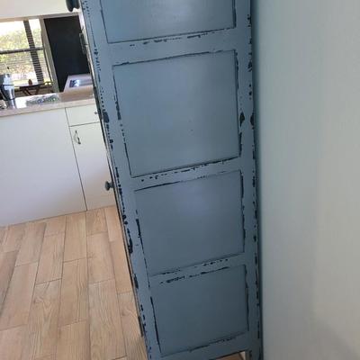 Wood/tin punch cabinet