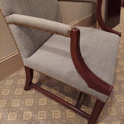 Upholstered Armchair w/ Nail Head Trim (PB-BBL)